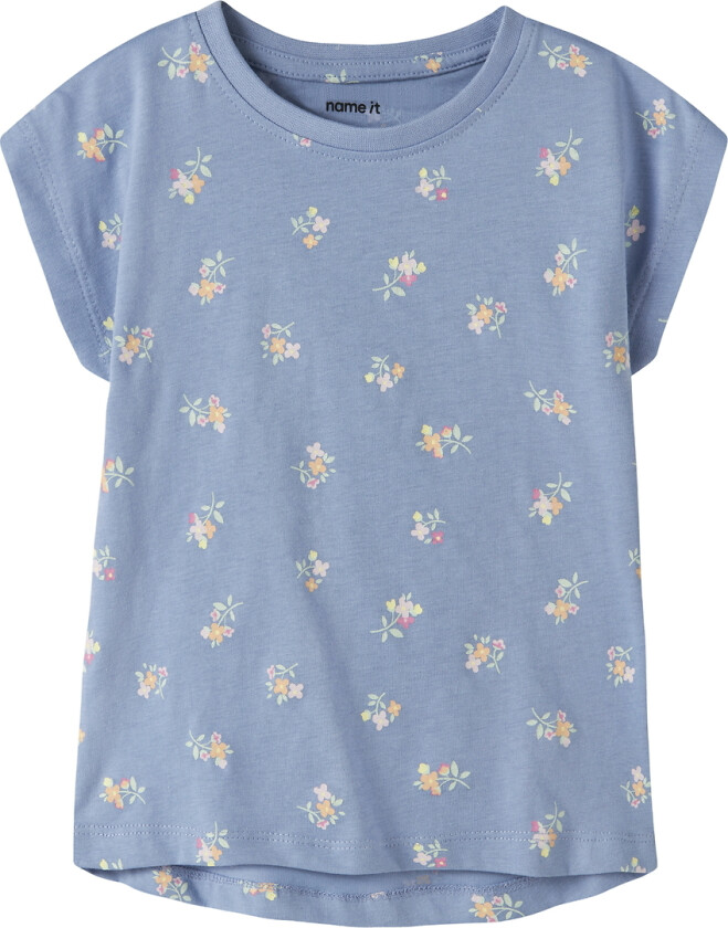 T-skjorte - NmfVigga - Purple Inntrykk/Floral - - 4 år (104) - T-skjorte