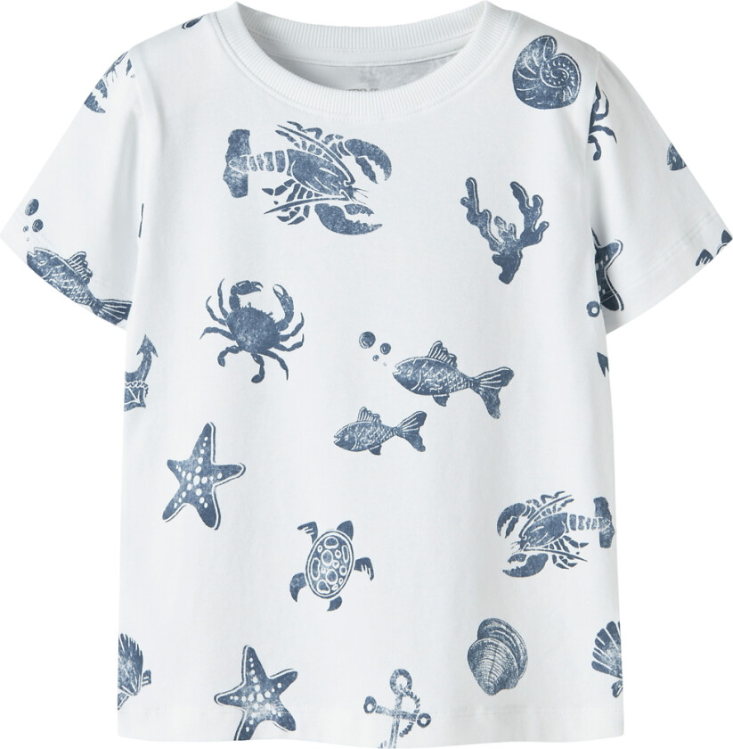 T-skjorte - NmmFyll - Bright White - - 6 år (116) - T-skjorte