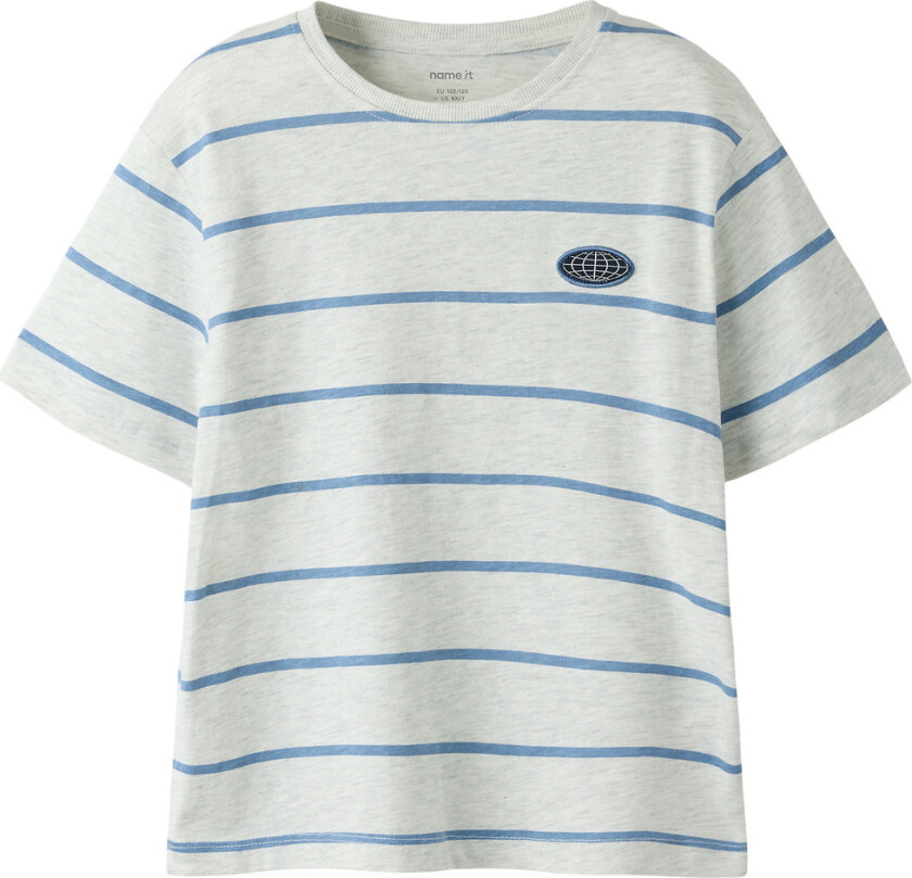 T-skjorte - NkmFritz - Light Grey Melange - - 11-12 år (146-152) - T-skjorte