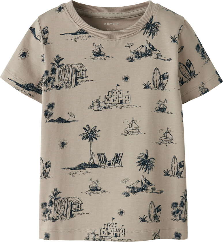 T-skjorte - NmmFille - Chateau Gray - - 2 år (92) - T-skjorte