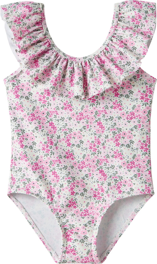 Badedrakt - NmfZolea - Bright White - - 7-8 år (122-128) - Badetøy