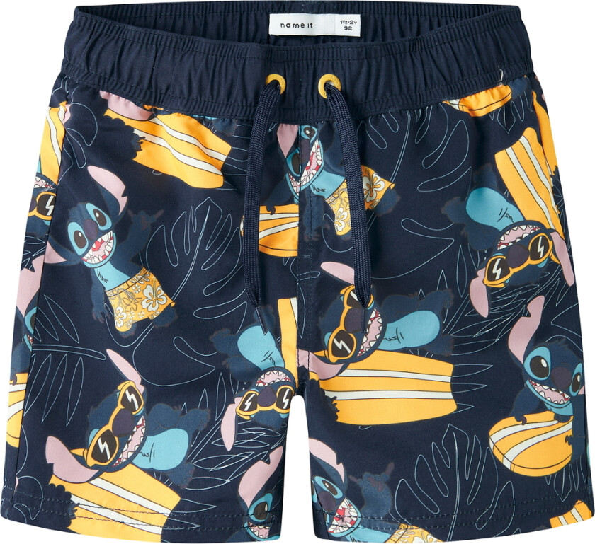 Badeshorts - NmmMouritz - Stitch - Navy Blazer - - 3 år (98) - Badetøy