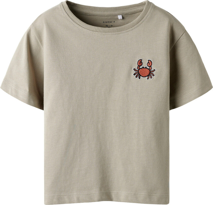 T-skjorte - NmmFrank - Aluminium - - 7-8 år (122-128) - T-skjorte