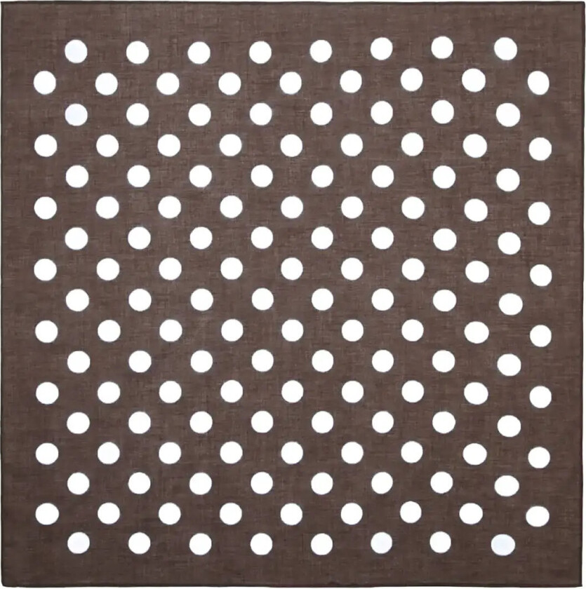 Polka Dot Print Scarf - Brown - ONE SIZE