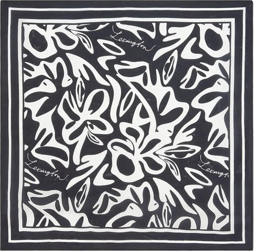 Bilde av Printed Silk Scarf - Black - ONE SIZE
