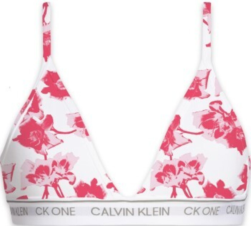 BH CK One Cotton Triangle Bra Rosa blomstret Medium Dame
