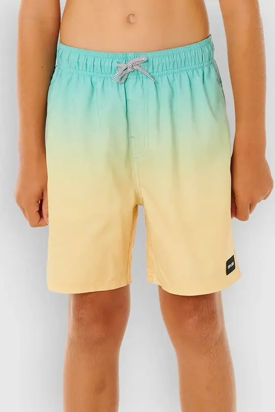 Offset Fade Volley Kids Boardshorts blå