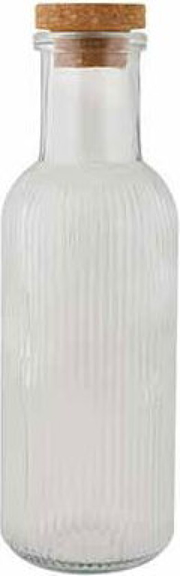 Bilde av Glassflaske Med Korkpropp Transparent 1l Ø8,7x27,8cm