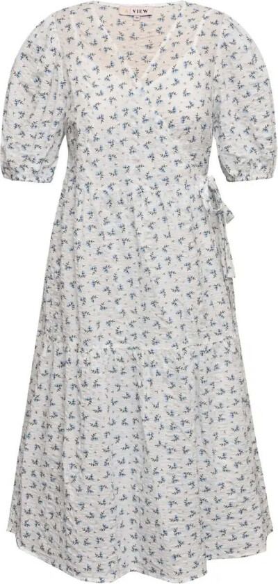 Colvina Kjole - White/blue