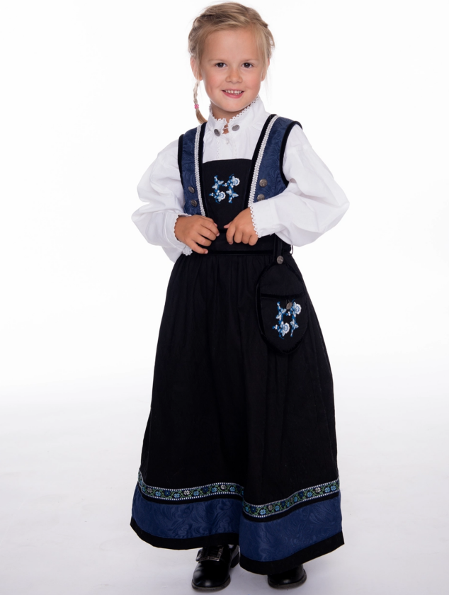 Festdrakt Pike Kristin - Blå - Barn - Festdrakt