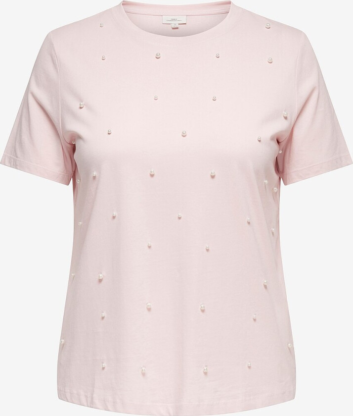 Topp carNinna S/S O-neck Jeans Tee - Rosa