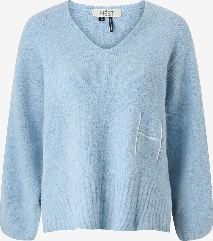 Genser Sofie V-neck Sweater - Blå