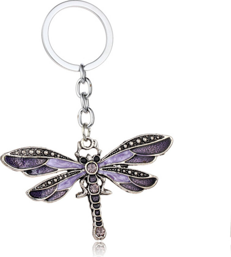 Dragonfly nøkkelring, glitrende nøkkelring-sjarm med elegant design, multifunksjonell nøkkelring for veske-dekorasjon, allsidig tilbehør for kvinner