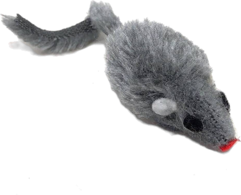 Plysjmus med kort hår 5 cm - Katt - Katteleker & viftepinner - Mus og lekemus - Flamingo