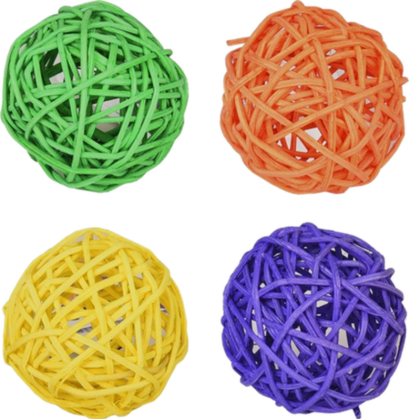 Katteleke Alex Ball Mix 4 cm - Katt - Katteleker & viftepinner - Baller og lekeballer - Flamingo