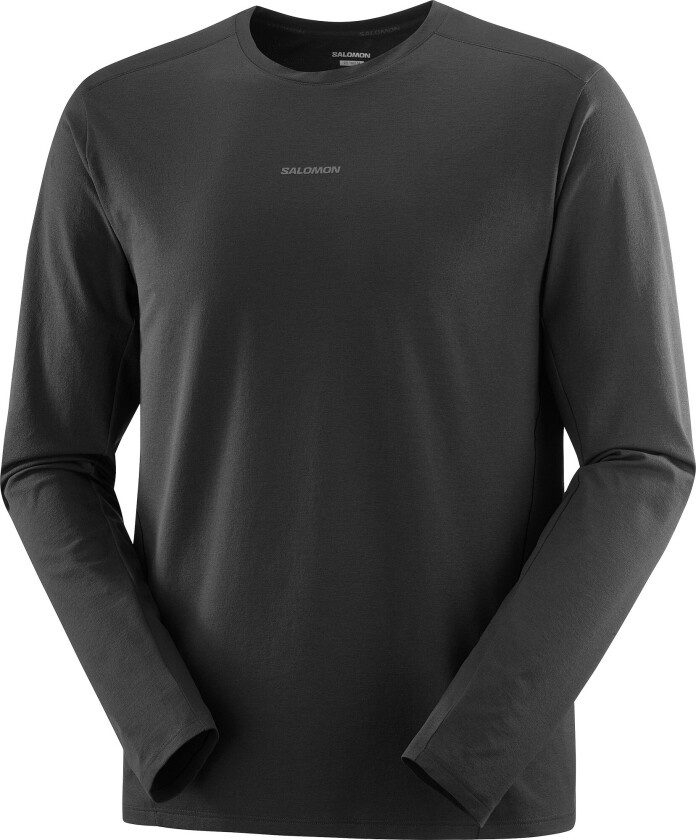 Men's Trackline Long Sleeve Tee Deep Black