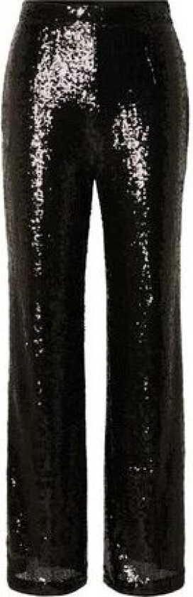 Alaia HW Long Sequins Pant - Black 40