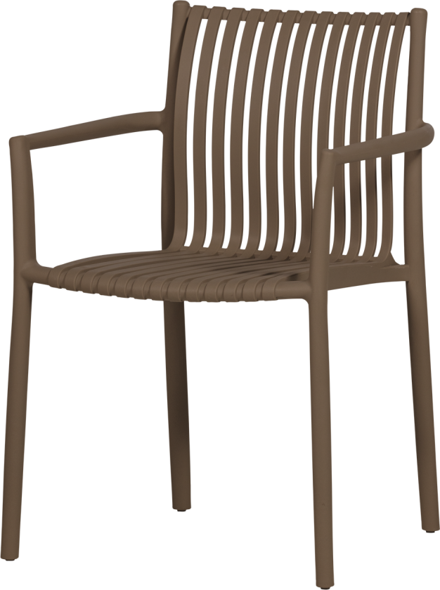 vtwonen Easy Going hagestol plast mellombrun