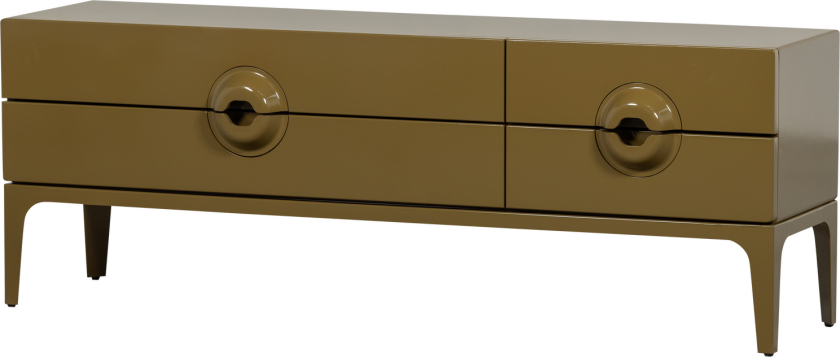 Merge TV-benk i eukalyptustre, honninggul