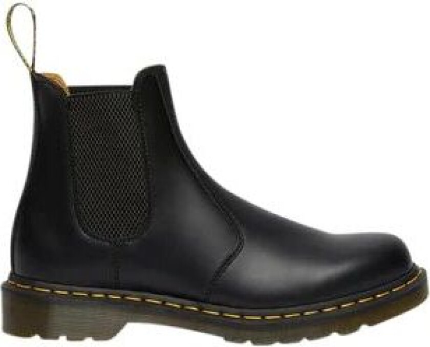 2976 Yellow Stitch Smooth Leather Chelsea Boots - Black Vintage 44