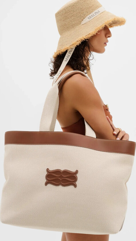 Monogram Grand Canvas Tote - Brown - ONE SIZE