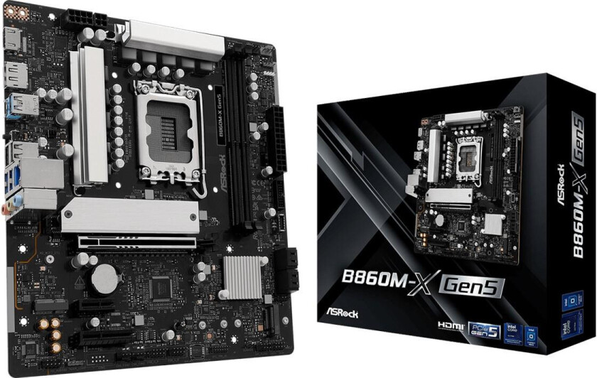 B860M-X Hovedkort - Micro-ATX, Socket 1851, Intel B860