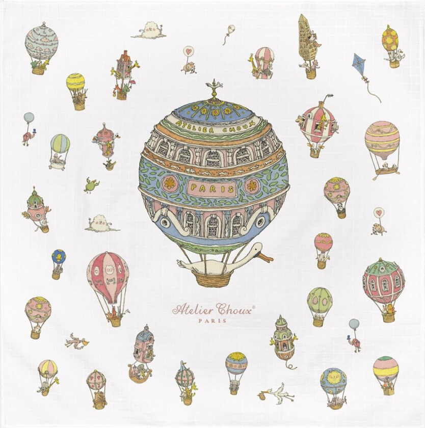 GOTS Teppe Hot Air Ballons Hot Air Ballons One Size Hvit One Size unisex