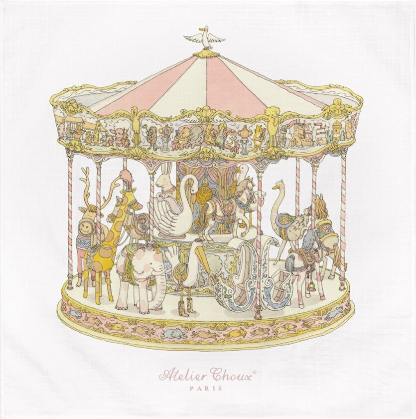 Bilde av GOTS Teppe Carousel Pink Carousel Pink One Size Rosa One Size unisex