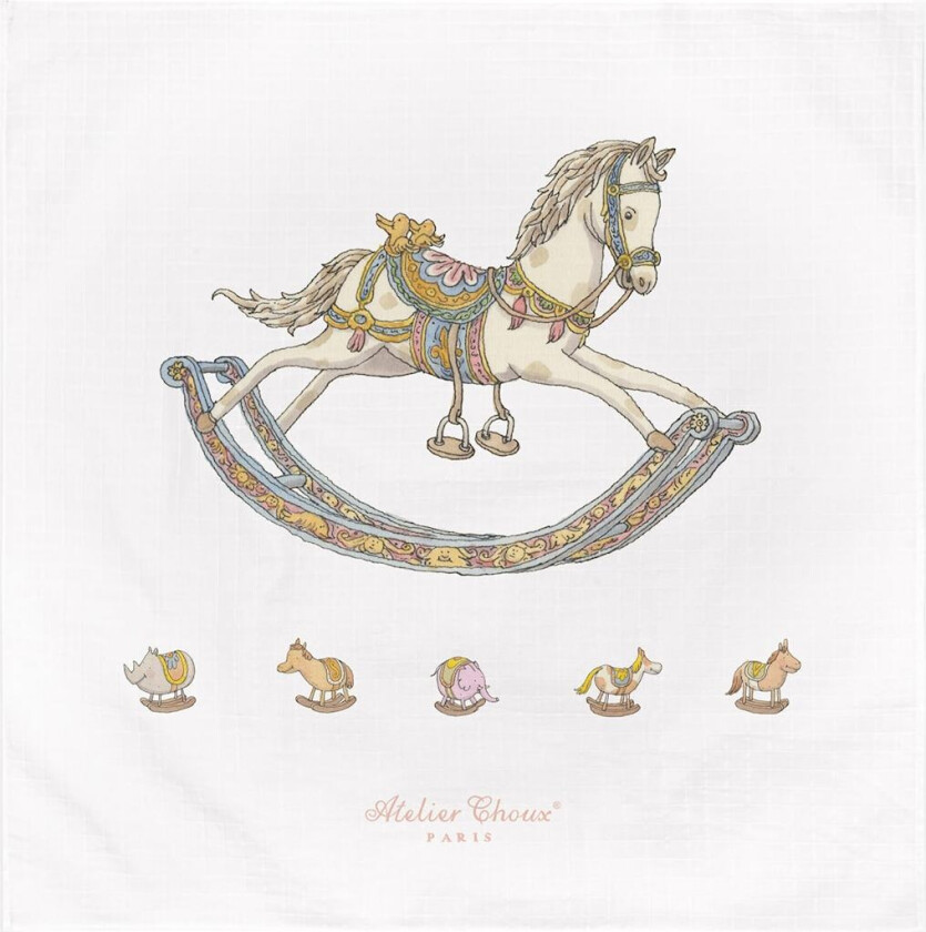 Bilde av GOTS Teppe Rocking Horse Rocking Horse One Size Hvit One Size unisex
