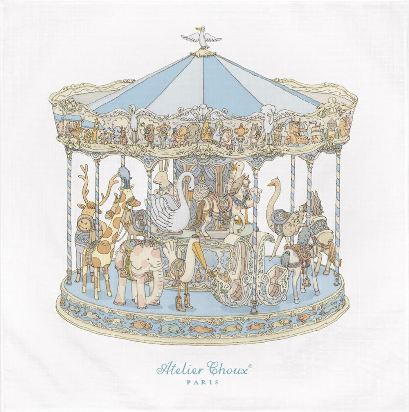 Bilde av GOTS Teppe Carousel Blue Carousel Blue One Size Blå One Size unisex