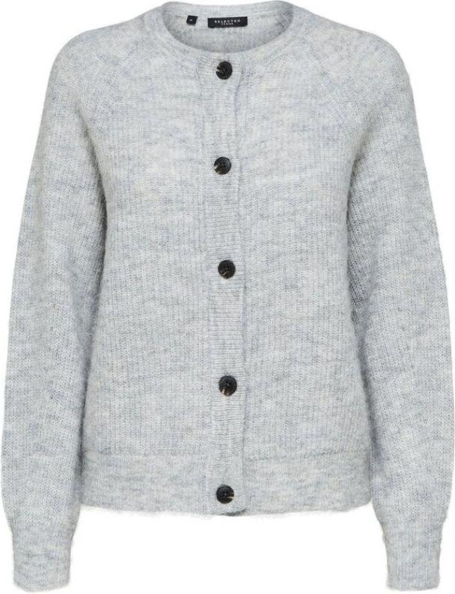 Lulu LS Knit Short Cardigan - Light Grey Melange M