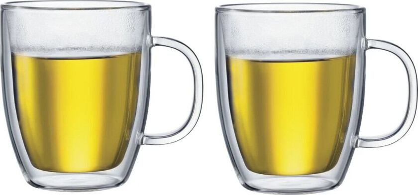 Bodum Bistro glass med dobbel vegg og hank 2-pakn. 0,45 l