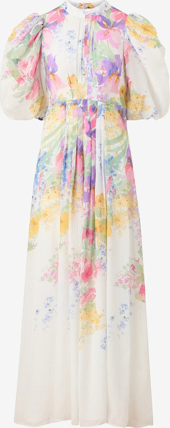 Maxikjole *dotted Georgette Tieback Gown - Hvit