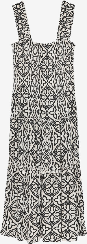 Kjole vmMenny SL Smock Calf Dress Wvn Curve - Grå