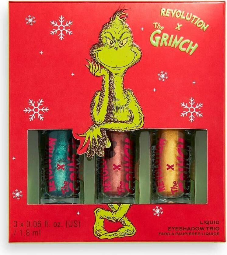 Makeup Revolution x The Grinch Don't Give a Grinch Liquid Eyeshadow Set