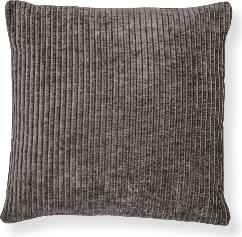 Pyntepute 45x45 cm - mørkegrå sofapute med fløyelslook - myk pute til sofaen - Borg Living
