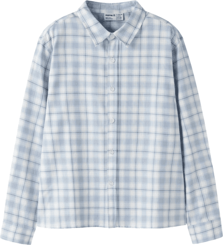 Bilde av Name It Nkmfolum skjorte til barn, Blue Fog