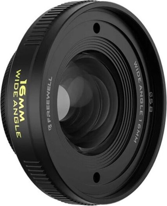 16 mm vidvinkelobjektiv med 17 mm fatning