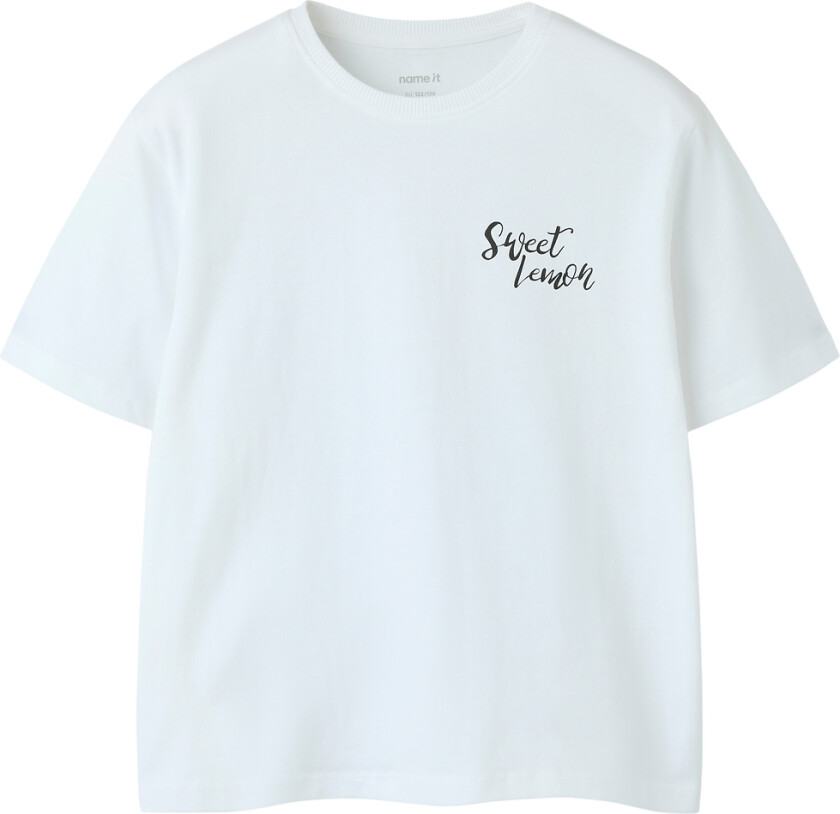 T-skjorte - NkfFallina - Bright White - - 9-10 år (134-140) - T-skjorte