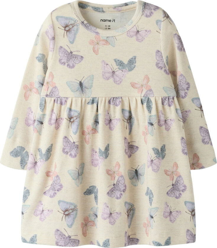 Kjole - NbfFilua - Peyote/Melange - - 1 år (80) - Kjole