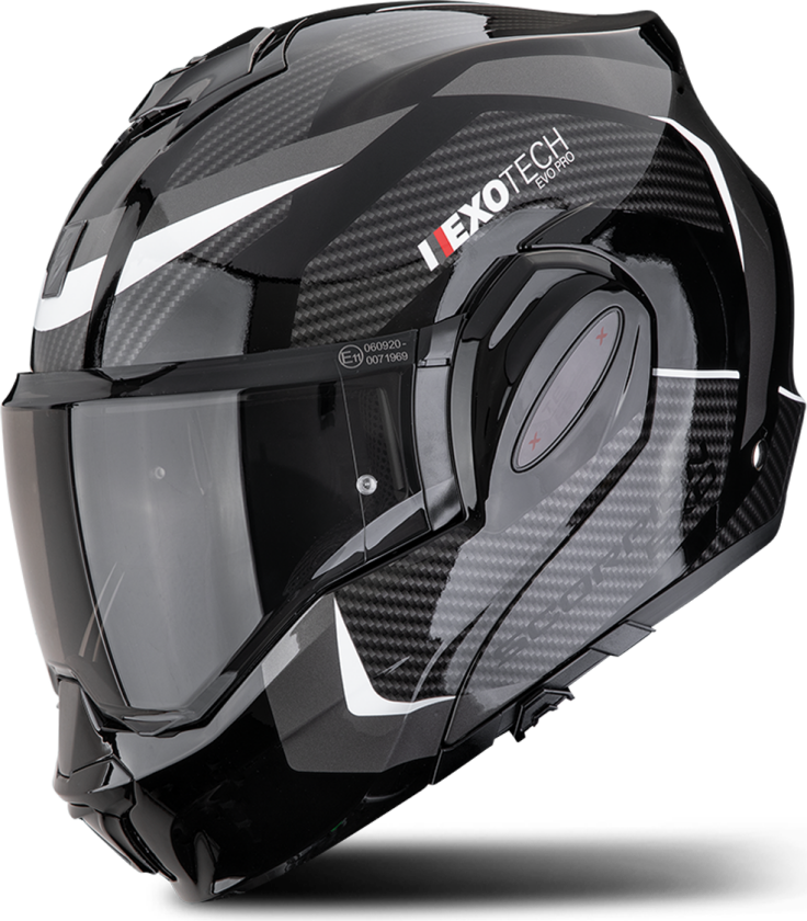 Åpningshjelm Scorpion EXO-Tech EVO Pro Acuti Svart/SilverM
