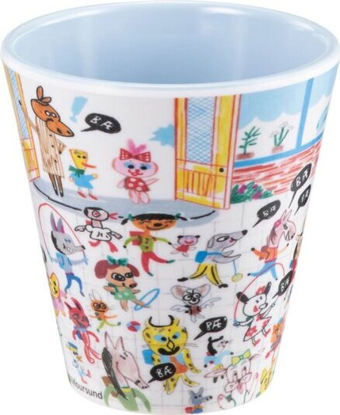 Bukkene Bruse drikkebeger 30 cl back to school blå