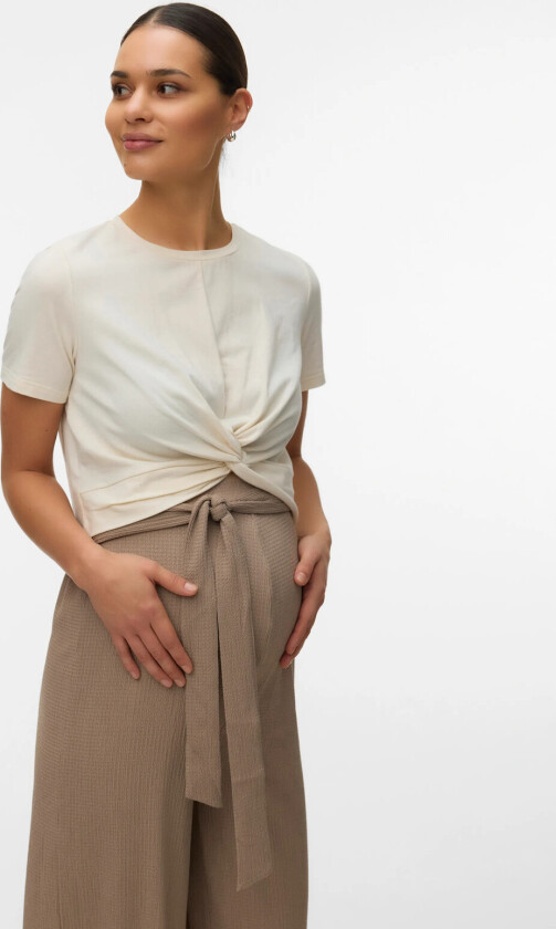 Mlmai Ss Jrs Crop Top - Cream - L