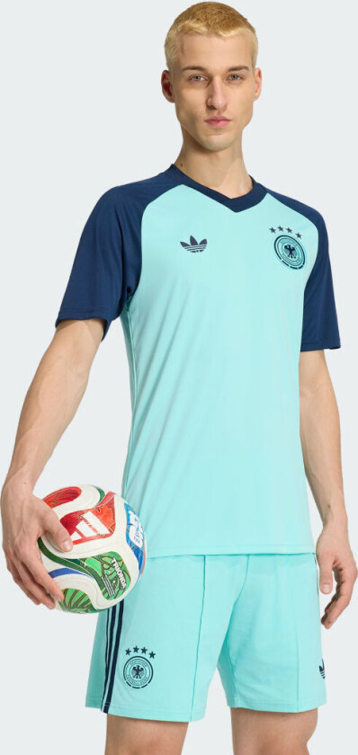 Tyskland Trenings T-skjorte Pre Match Borte World Cup 2026 - Flash Aqua - adidas, størrelse Small