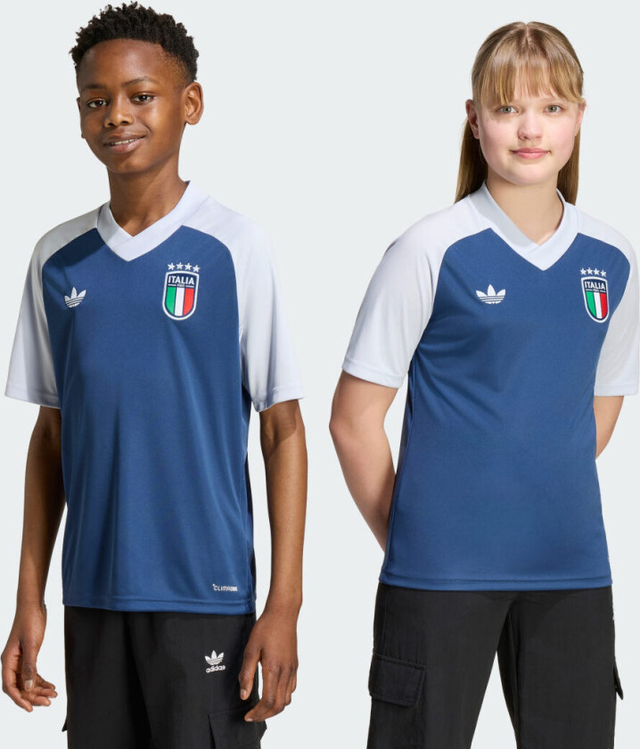 Italia Trenings T-skjorte Pre Match Borte - Navy Barn - adidas, størrelse 128 cm