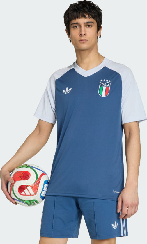 Italia Trenings T-skjorte Pre Match Borte - Navy - adidas, størrelse X-Small