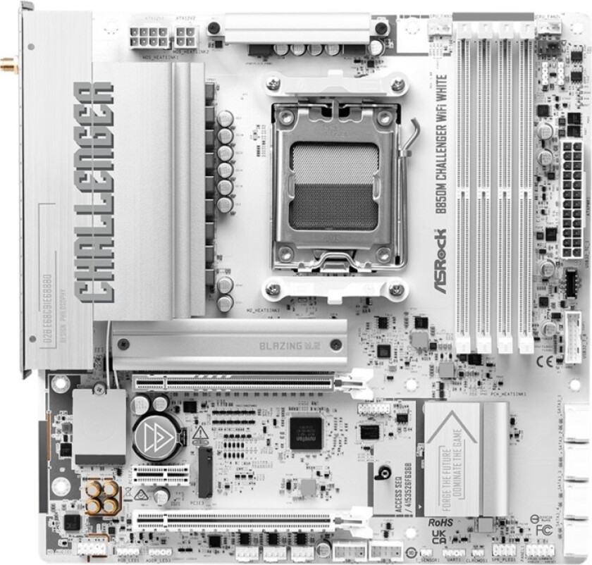 B850M Challenger WiFi White Micro ATX Socket AM5 AMD B850