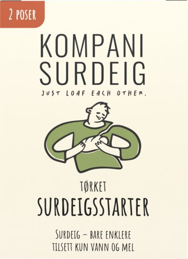 Surdeigsstart Tørket surdeigsstarter basert på 100% økologisk hvete fra og en naturlig gjærkultur av økologiske epler fra Østlandet.