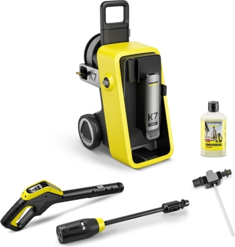 K 7 Comfort Premium Connect, Upright, 5 m, Yellow, Aluminium, 600 l/h, 180 bar