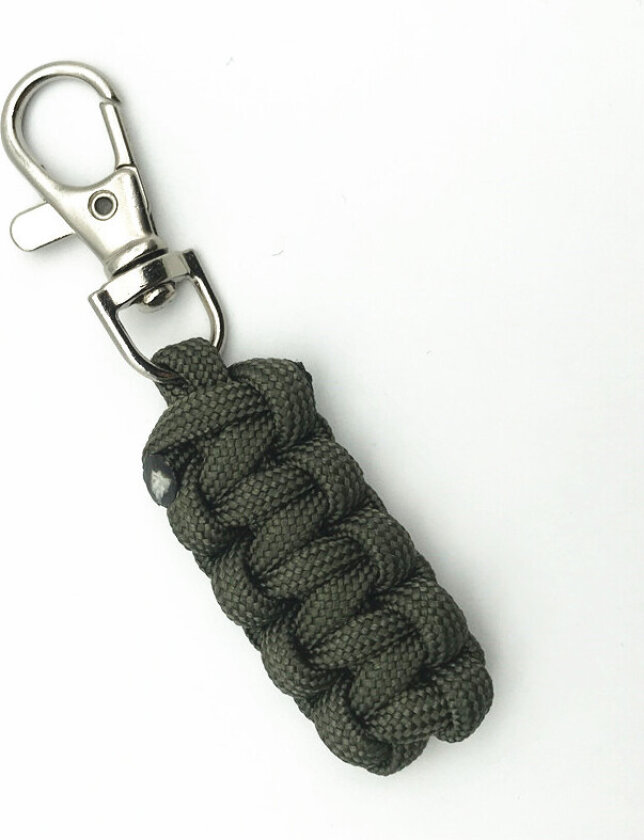 Flettet Nylon Paracord Nøkkelring - Utendørs Overlevelse Verktøy, Kompatibel med Diverse grass color